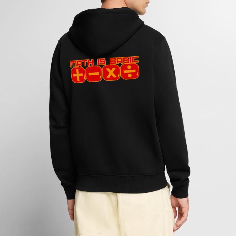Math Is Basic Mathe Mathematik Mathelehrer Unisex Premium Bio Zip Hoodie