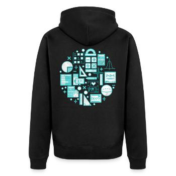 Math Mathematics Teacher Science - Unisex Premium Organic Zip Hoodie - black - Back - Nico (187cm)