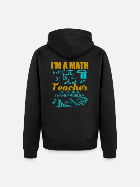 Professeur de mathématiques - Veste à capuche bio Premium Unisexe - noir
