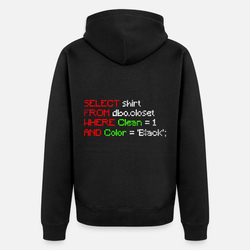 Programmierer Nerd Geek Computer - Unisex Premium Bio Zip Hoodie - Schwarz