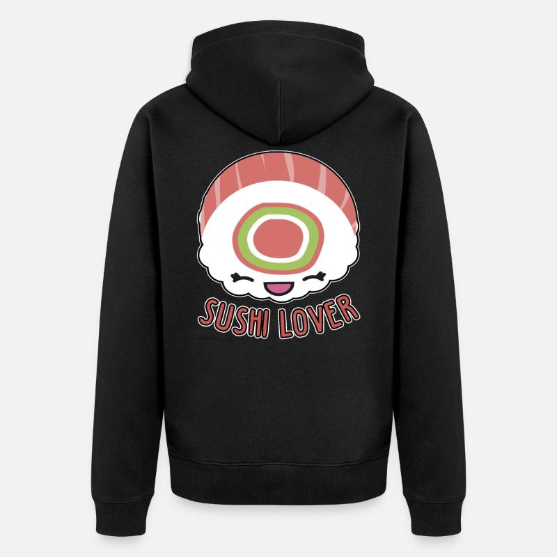 Sushi - Unisex Premium Bio Zip Hoodie - Schwarz