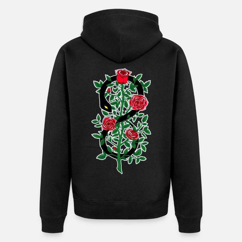 Épines et poison - Veste à capuche bio Premium Unisexe - noir