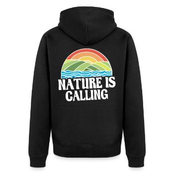 amoureux de la nature - Veste à capuche bio Premium Unisexe - noir - Dos - Nico (187cm)