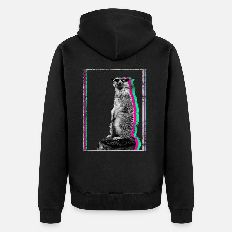 Cadeau cool suricate Surikate Meerkat - Veste à capuche bio Premium Unisexe - noir