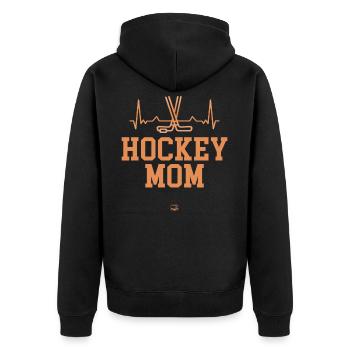 Maman de hockey Hockey sur glace Équipe de joueurs de hockey - Veste à capuche bio Premium Unisexe - noir - Dos - Nico (187cm)