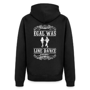 Linedance Antwort Auf Alles Tanzen Geschenk - Unisex Premium Bio Zip Hoodie - Schwarz - Hinten - Nico (187cm)