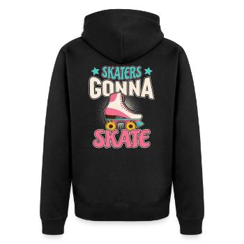 Inline Skates Inliner Roller Skater Girl Skate - Unisex Premium Bio Zip Hoodie - Schwarz - Hinten - Nico (187cm)