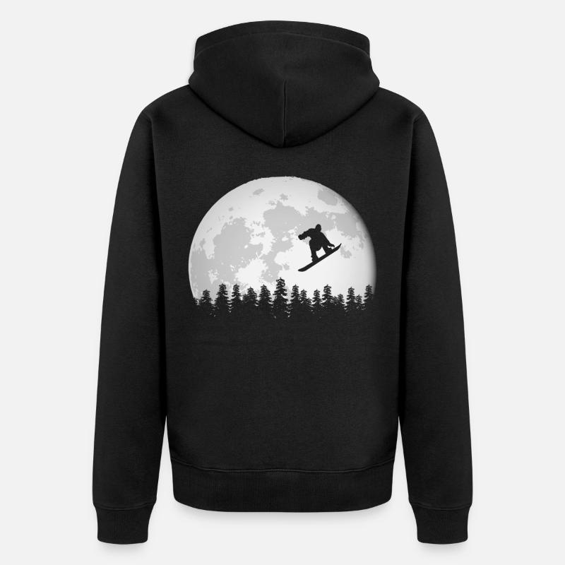 Snowboard - Unisex Premium Bio Zip Hoodie - Schwarz