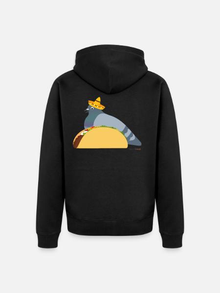 Taco, Taco, Colombe, Colombe - vivan las palomas - Veste à capuche bio Premium Unisexe - noir