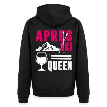 Apres Ski Queen,Party Outfit Costume d’hiver - Veste à capuche bio Premium Unisexe - noir - Dos - Nico (187cm)