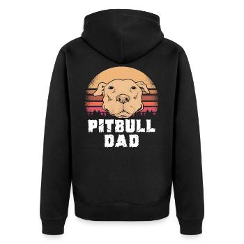 Pitbull Dad - Veste à capuche bio Premium Unisexe - noir - Dos - Nico (187cm)