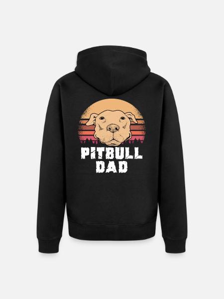 Pitbull Dad - Veste à capuche bio Premium Unisexe - noir