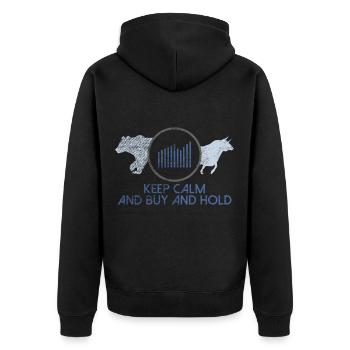 Achat capitaliste de dividendes - Veste à capuche bio Premium Unisexe - noir - Dos - Nico (187cm)