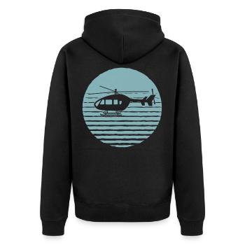 Pilote d'hélicoptère Heli - Veste à capuche bio Premium Unisexe - noir - Dos - Nico (187cm)