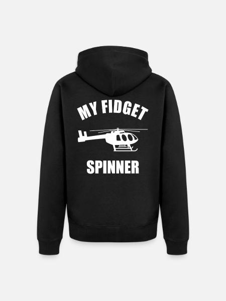 Helikopter Pilot Lustige - Unisex Premium Bio Zip Hoodie - Schwarz