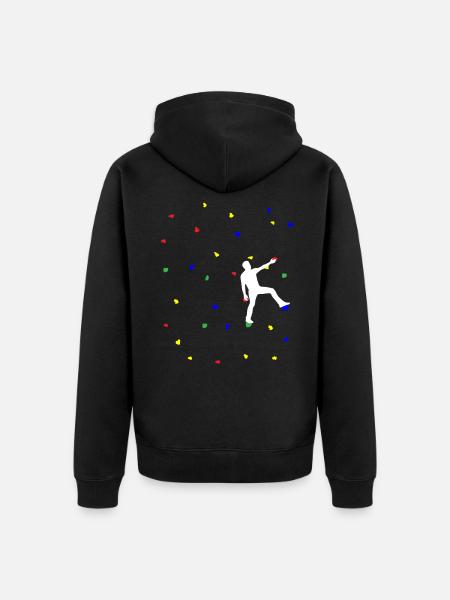 Bouldern Kletterwand Kletterroute Sportklettern Ge - Premium økologisk unisex-hættejakke - sort