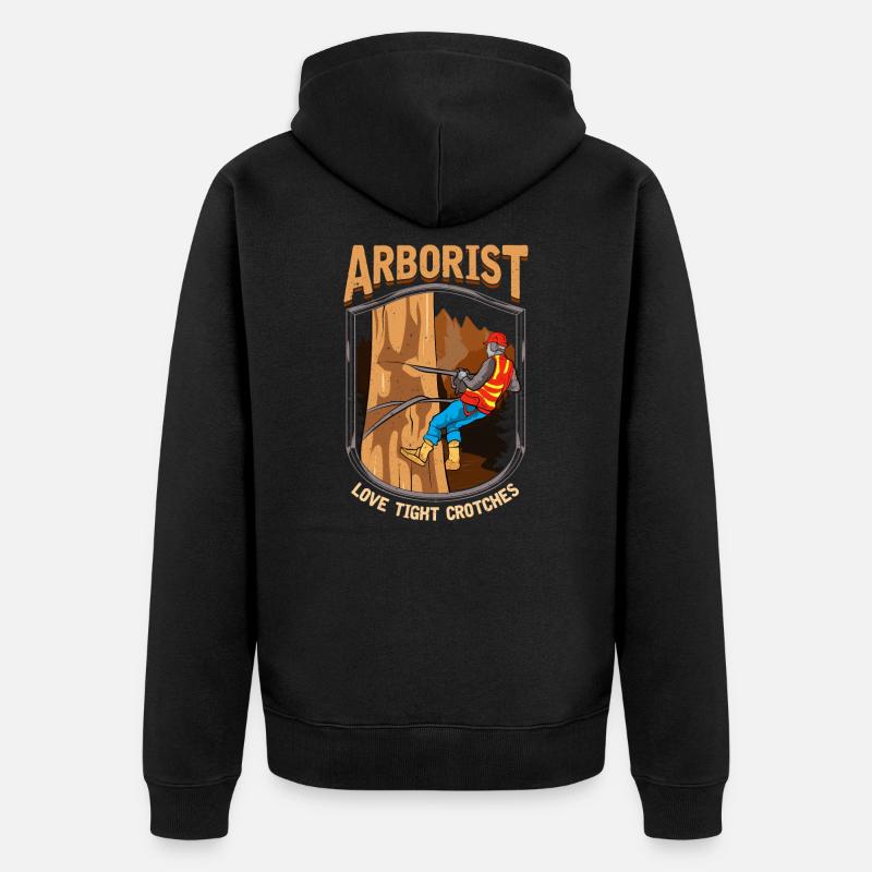 Baumpfleger - Unisex Premium Bio Zip Hoodie - Schwarz