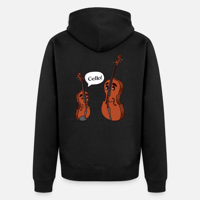 Cello - Unisex Premium Bio Zip Hoodie - Schwarz