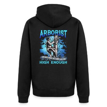 arboristes - Veste à capuche bio Premium Unisexe - noir - Dos - Nico (187cm)