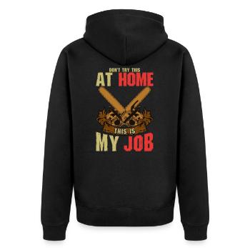 arboristes - Veste à capuche bio Premium Unisexe - noir - Dos - Nico (187cm)