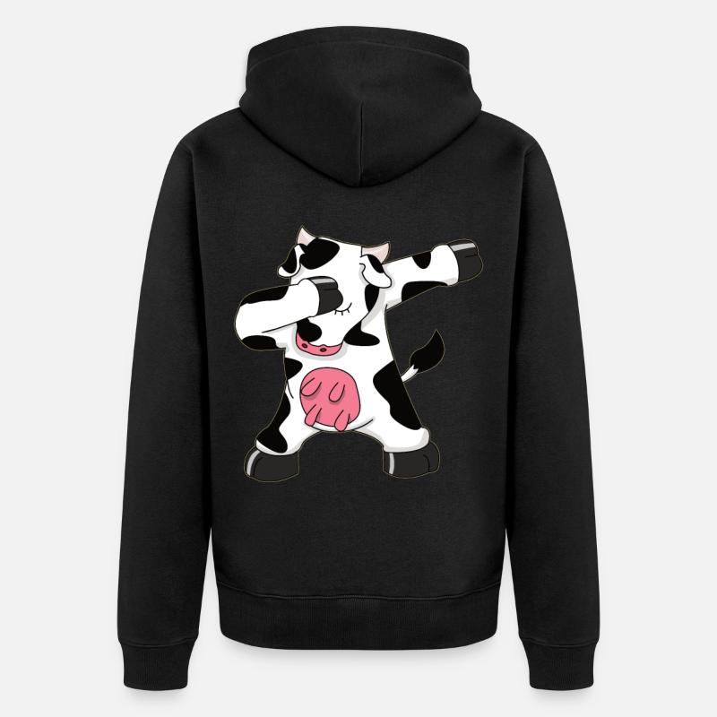 Tamponner la vache - Veste à capuche bio Premium Unisexe - noir
