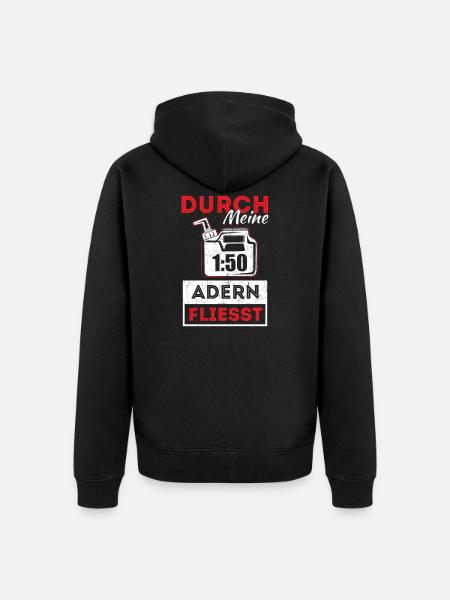 T-shirt per regali a due tempi ciclomotore ciclomotore divertente - Felpa con cappuccio ecologica premium unisex - nero