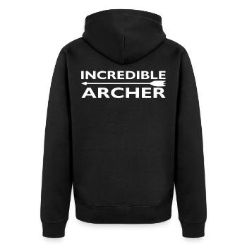 Arc de flèche de tir à l'arc de tir à l'arc - Veste à capuche bio Premium Unisexe - noir - Dos - Nico (187cm)