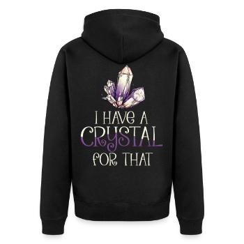 J'ai un cristal pour ça, cadeau de yoga chakra - Veste à capuche bio Premium Unisexe - noir - Dos - Nico (187cm)