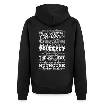 Nous allons avoir le Noël le plus heureux de Hap Hap - Veste à capuche bio Premium Unisexe - noir - Dos - Nico (187cm)