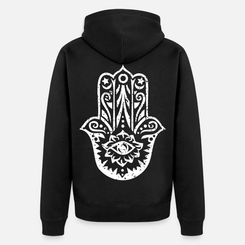Khamsa - Veste à capuche bio Premium Unisexe - noir