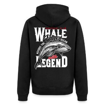 Baleine le roi des mers - Veste à capuche bio Premium Unisexe - noir - Dos - Nico (187cm)