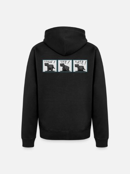 Dog dogs pooch - Unisex Premium Organic Zip Hoodie - black