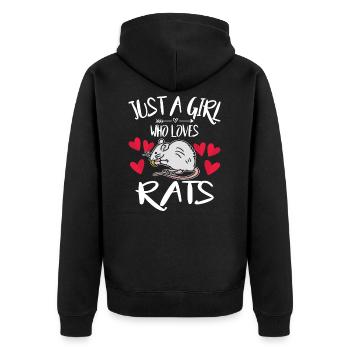 rat - Veste à capuche bio Premium Unisexe - noir - Dos - Nico (187cm)
