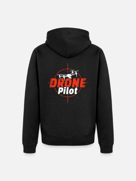 Drone Pilot - Drohnenpilot - Unisex Premium Organic Zip Hoodie - black