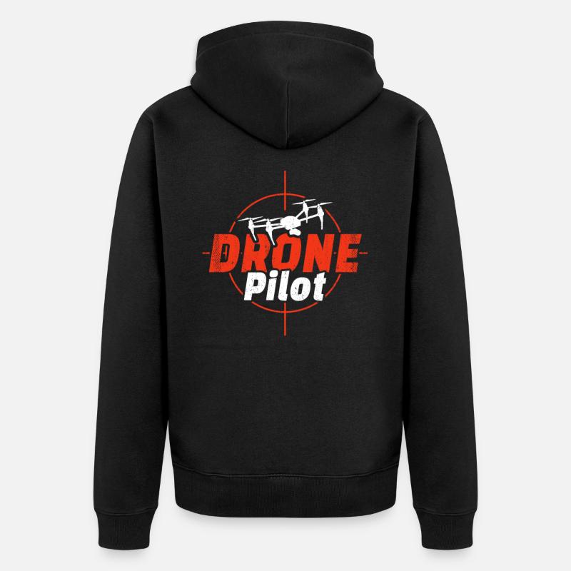 Drone Pilot - Pilote de drones - Veste à capuche bio Premium Unisexe - noir