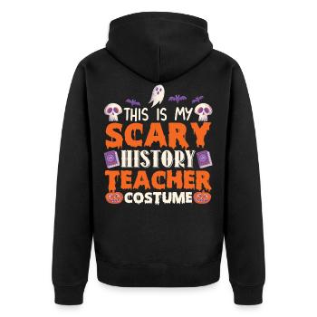 Ceci est mon costume de professeur d'histoire effrayant drôle - Veste à capuche bio Premium Unisexe - noir - Dos - Nico (187cm)