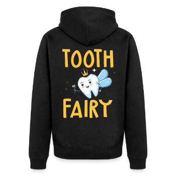 Nice Tooth Fairy Halloween Costume T Shirt - Unisex Premium Bio Zip Hoodie - Schwarz - Hinten - Nico (187cm)