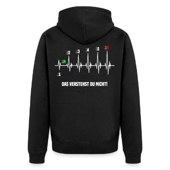 Auto Tuner Tuning Motorrad Gangschaltung Werkstatt - Unisex Premium Bio Zip Hoodie - Schwarz - Hinten - Nico (187cm)