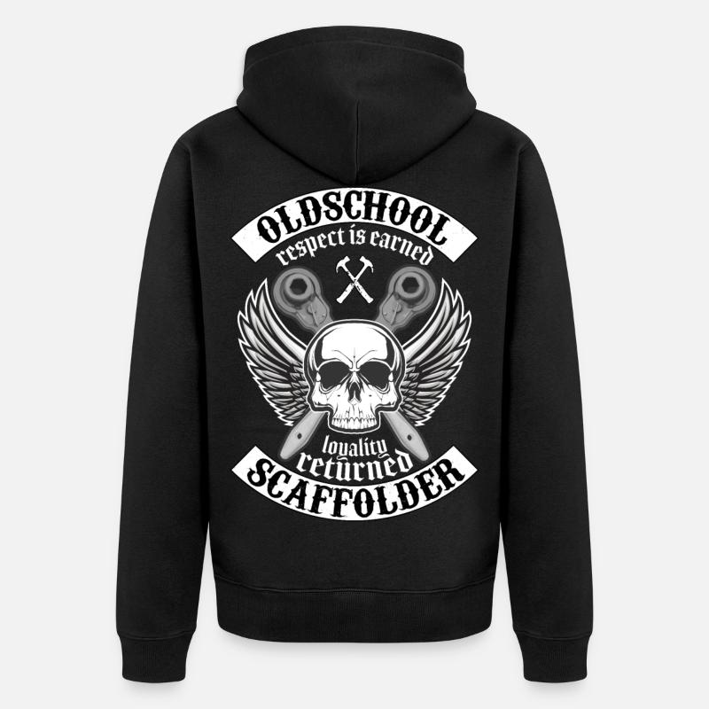 Chemise d’échafaudage Oldschool - Veste à capuche bio Premium Unisexe - noir