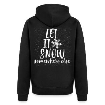 Laissez la neige ailleurs Noël drôle - Veste à capuche bio Premium Unisexe - noir - Dos - Nico (187cm)