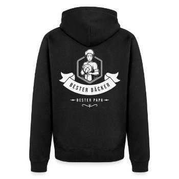 Baking Baker Sourdough Bread Master - Unisex Premium Organic Zip Hoodie - black - Back - Nico (187cm)