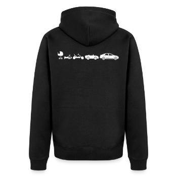 Auto Tuner Tuning Car Crazy Gift Evolution - Unisex Premium Organic Zip Hoodie - black - Back - Nico (187cm)