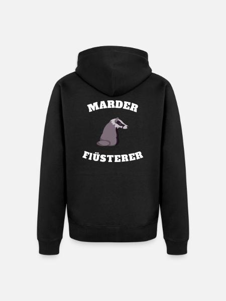 Marder Flüsterer - Unisex Premium Bio Zip Hoodie - Schwarz