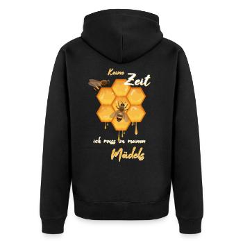 Beekeeper - beekeeper - Unisex Premium Organic Zip Hoodie - black - Back - Nico (187cm)