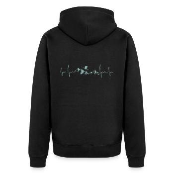 Idée cadeau ski skieur ski sports d'hiver - Veste à capuche bio Premium Unisexe - noir - Dos - Nico (187cm)