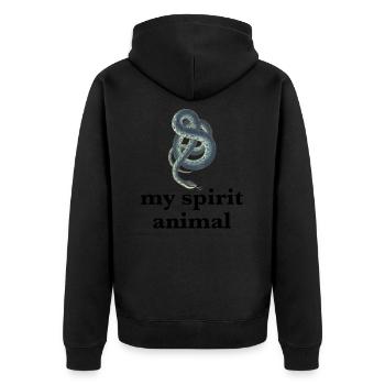 Snake - Unisex Premium Organic Zip Hoodie - black - Back - Nico (187cm)