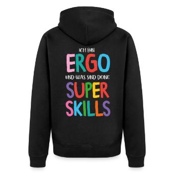 Occupational Therapy OT Therapist - Unisex Premium Organic Zip Hoodie - black - Back - Nico (187cm)