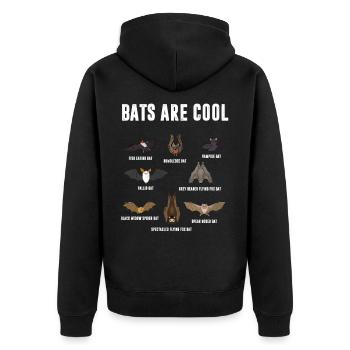Les chauves-souris sont cool. Les chauves-souris sont cool - Veste à capuche bio Premium Unisexe - noir - Dos - Nico (187cm)