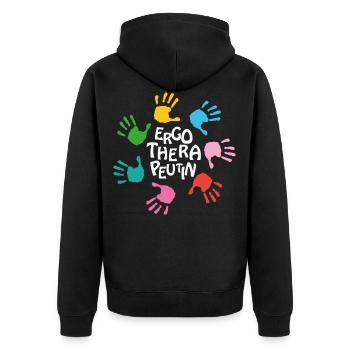 Occupational Therapy OT Therapist - Unisex Premium Organic Zip Hoodie - black - Back - Nico (187cm)