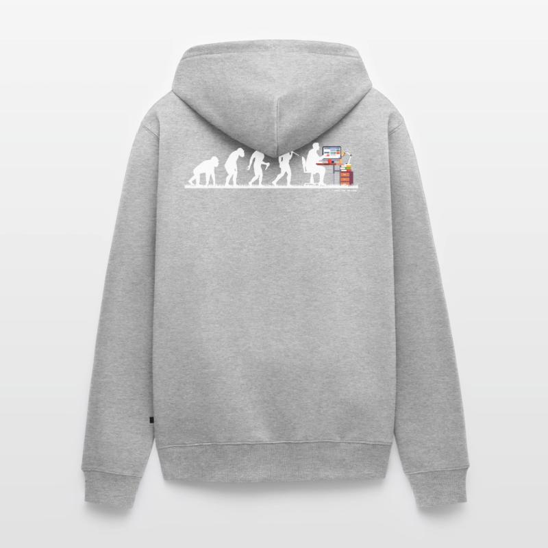 Evolution Nerd Geek Hacker Coder Programmeur Veste à capuche bio Premium Unisexe